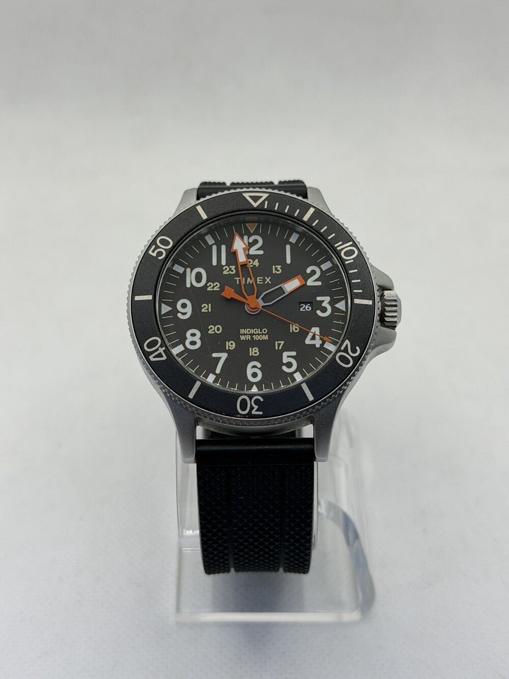 TIMEX Allied Coastline Quartz Watch 43mm Steel Date Indiglo 10ATM Analog
